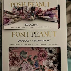 Posh Peanut swaddle and headband